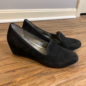 Black suede shoes
